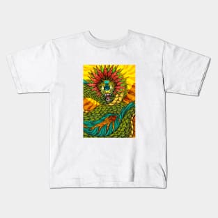 Quetzalcoatl, The Feathered Serpent Kids T-Shirt